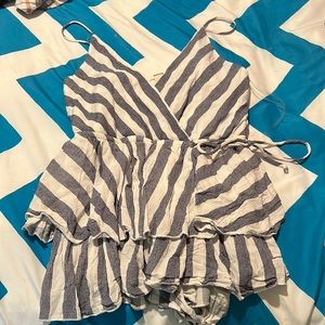 HELLO MISS Striped Romper